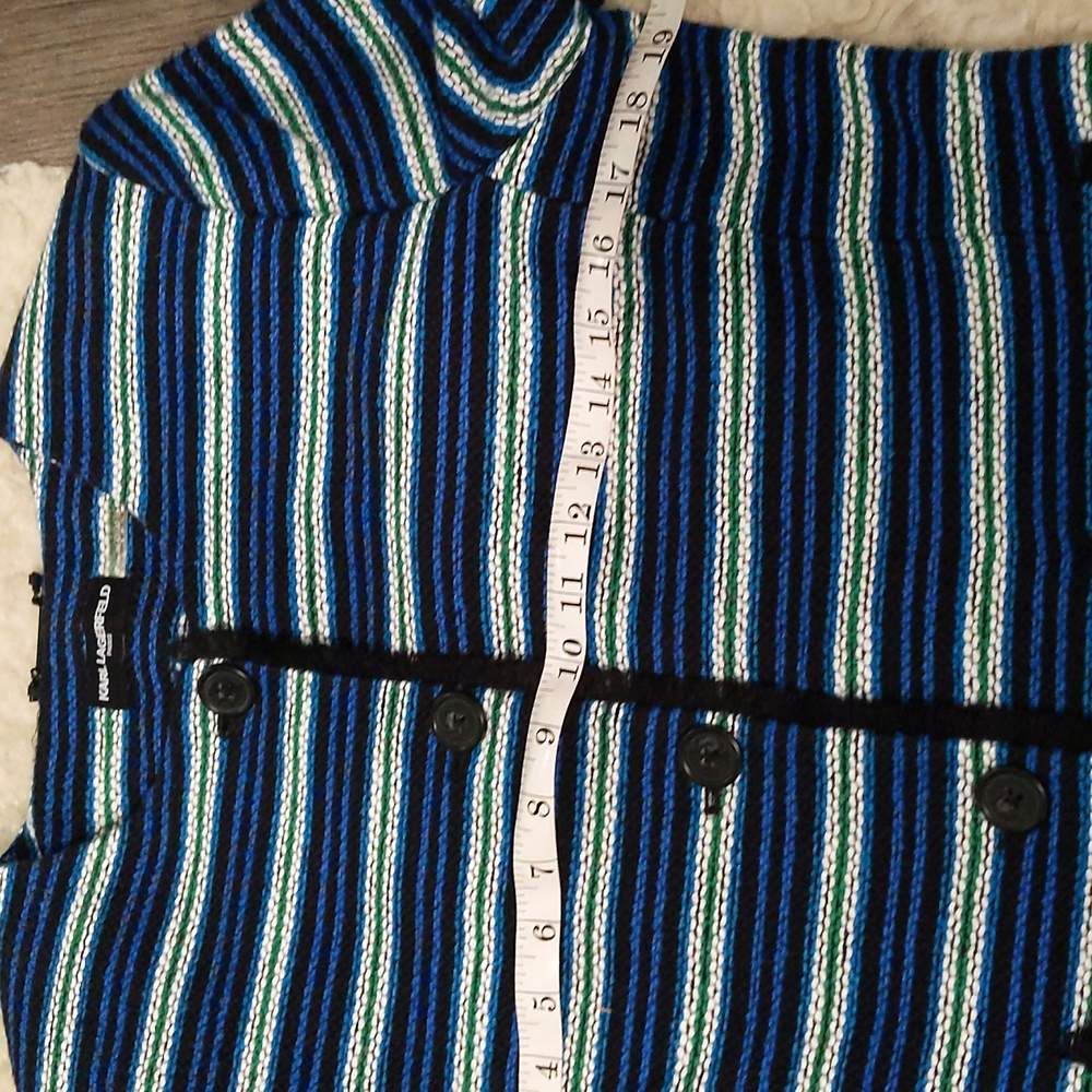 KARL LAGERFELD PARIS Striped Tweed Blazer / Jacket ~ New - Picture 7 of 10